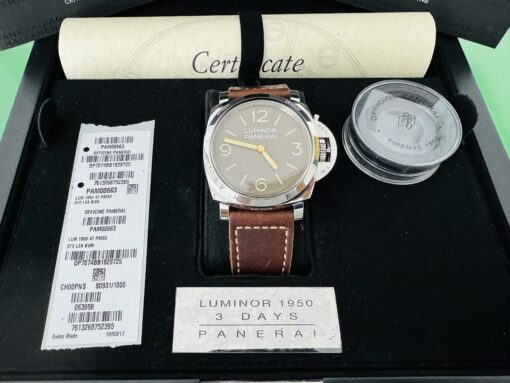PAM 00663 Luminor 1950 3 Days 47mm Brown - Image 3
