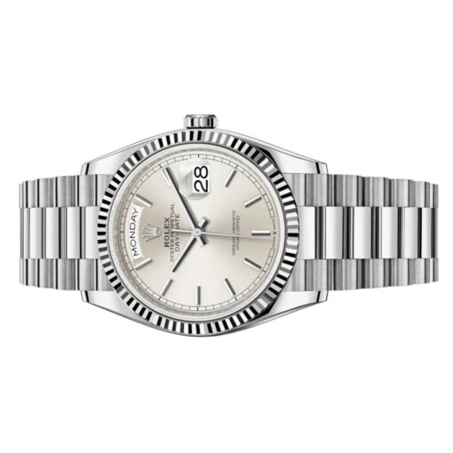 Rolex Day-Date 36 White Gold Silver Dial M128239 - Image 2