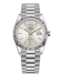 Rolex Day-Date 36 White Gold Silver Dial M128239