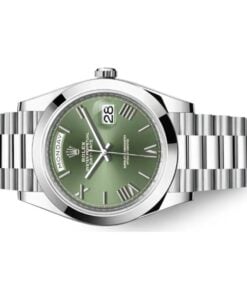 Alternative view of Rolex Day-Date 40 Platinum Green Dial M228206