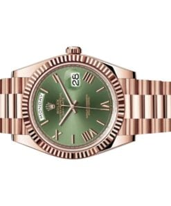 Alternative view of Rolex Day-Date 40 Everose Gold Green Dial M228235