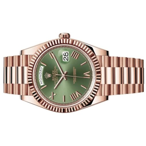 Rolex Day-Date 40 Everose Gold Green Dial M228235 - Image 2