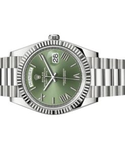 Alternative view of Rolex Day-Date 40 White Gold Green Dial M228239