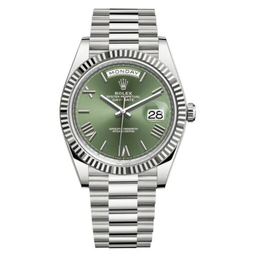 Rolex Day-Date 40 White Gold Green Dial M228239