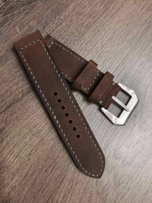Oiled Full Grain Leather - Χειροποίητο λουράκι για Panerai - Image 5
