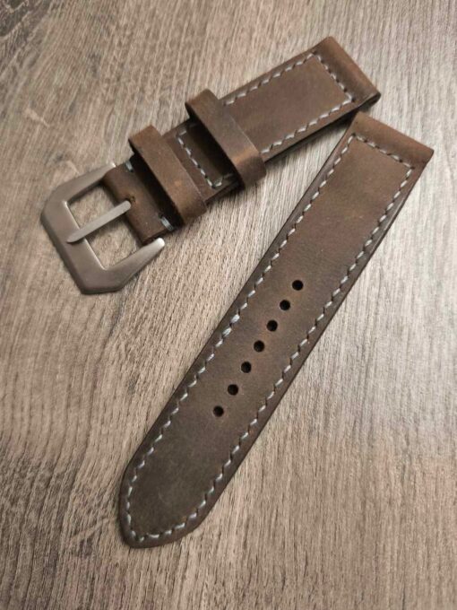 Oiled Full Grain Leather - Χειροποίητο λουράκι για Panerai - Image 4