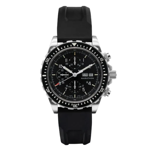Marathon Jumbo Diver/Pilot's Automatic Chronograph (CSAR) - 46mm - Rubber
