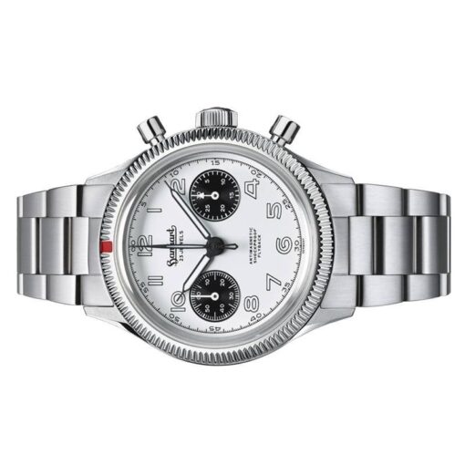 Hanhart 417 ES 1954 Flyback Chronograph Panda, 39 mm - Bracelet - Image 2